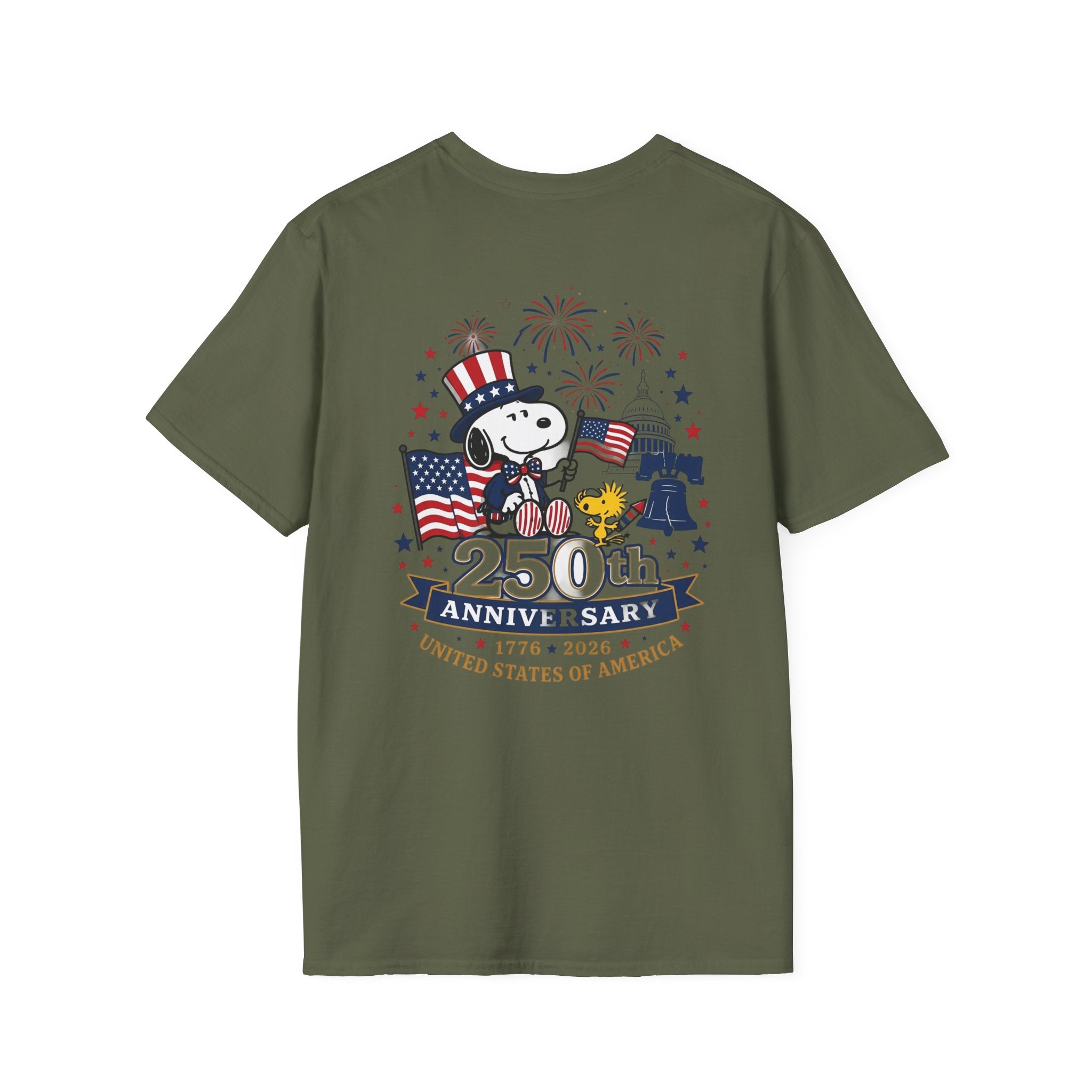 Snoopy American Flag T-Shirt — "Est. 1776" Patriotic Peanuts Tee