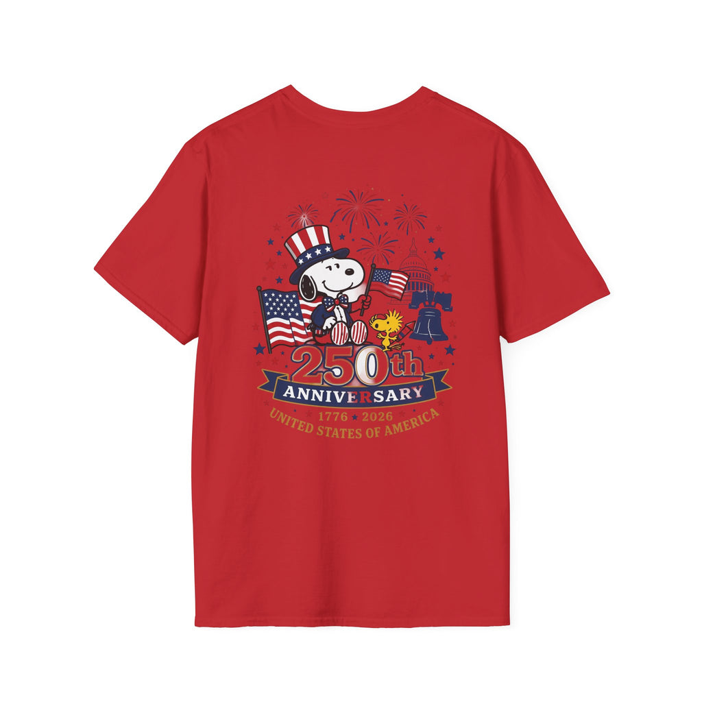 Snoopy American Flag T-Shirt — "Est. 1776" Patriotic Peanuts Tee