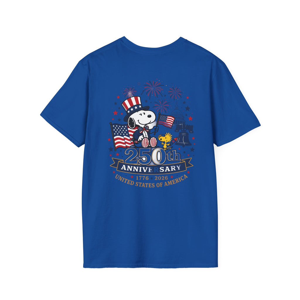 Snoopy American Flag T-Shirt — "Est. 1776" Patriotic Peanuts Tee