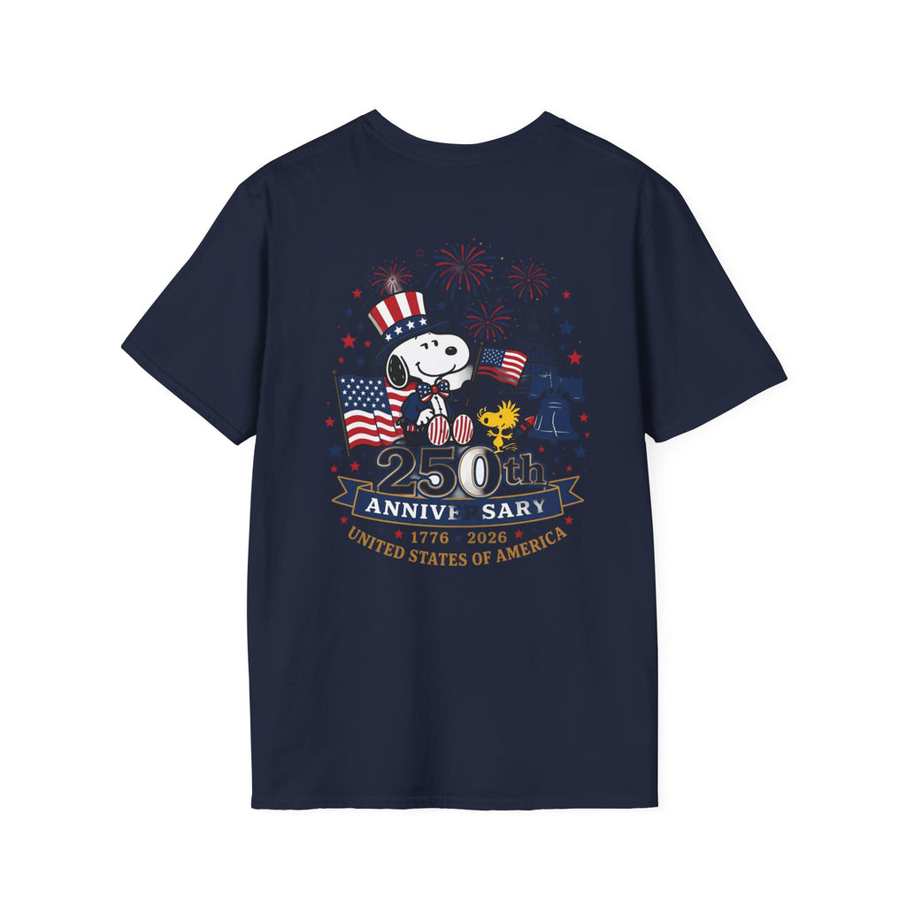 Snoopy American Flag T-Shirt — "Est. 1776" Patriotic Peanuts Tee