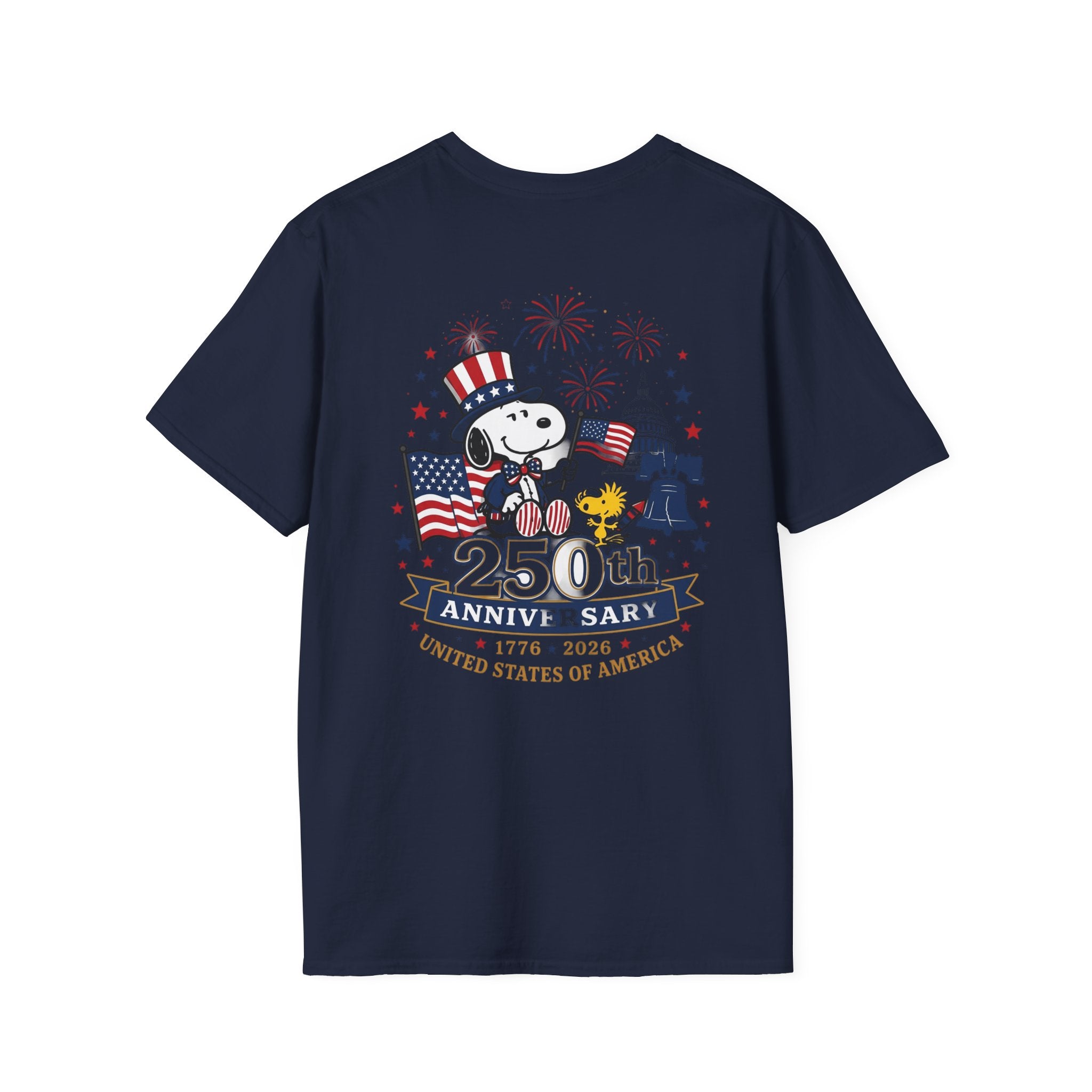 Snoopy American Flag T-Shirt — "Est. 1776" Patriotic Peanuts Tee