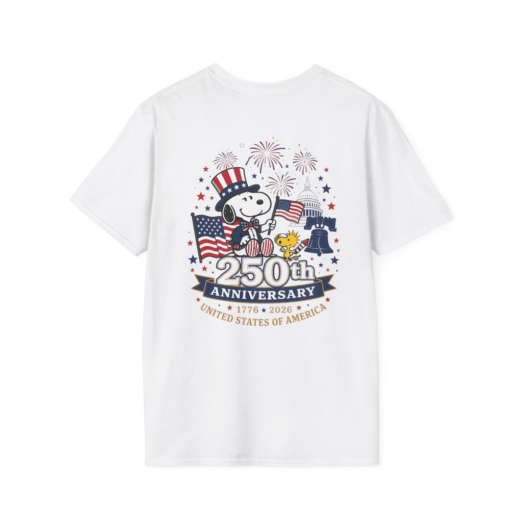 Snoopy American Flag T-Shirt — "Est. 1776" Patriotic Peanuts Tee