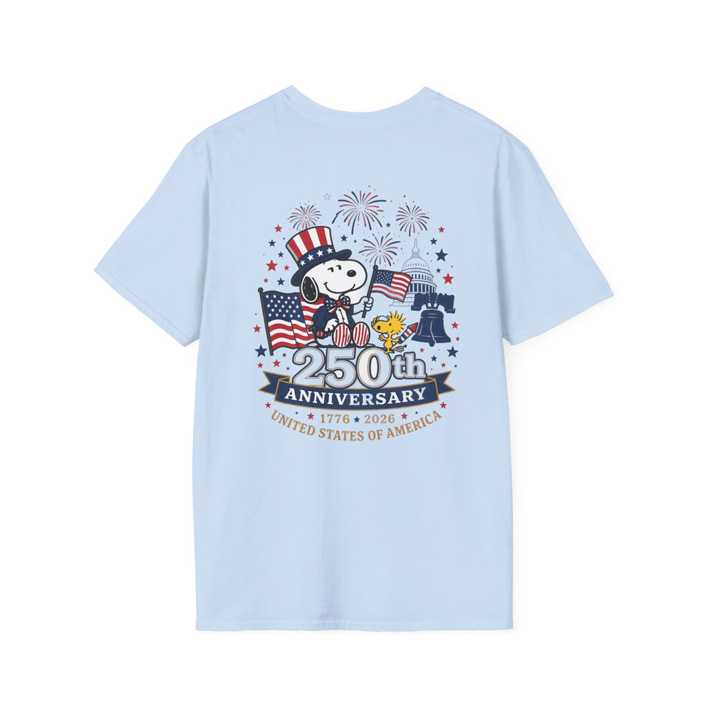 Snoopy American Flag T-Shirt — "Est. 1776" Patriotic Peanuts Tee