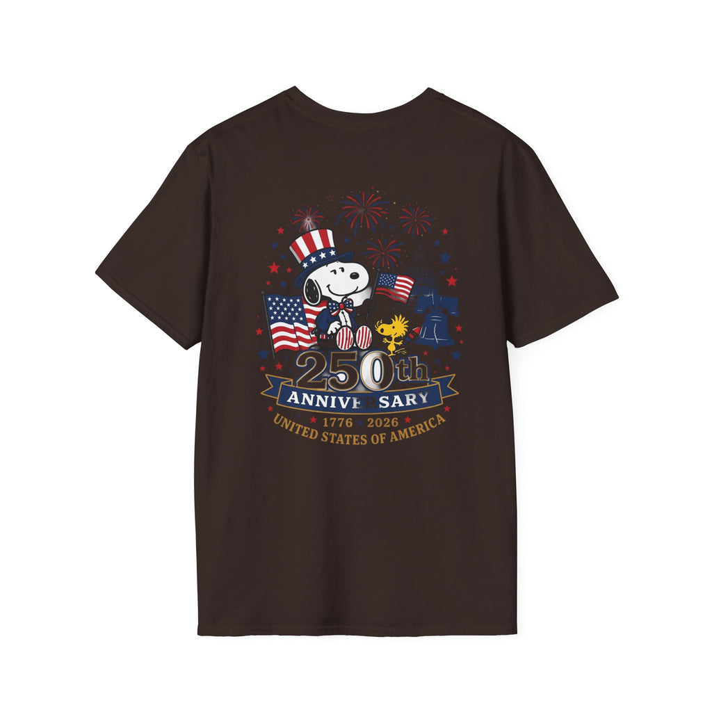 Snoopy American Flag T-Shirt — "Est. 1776" Patriotic Peanuts Tee