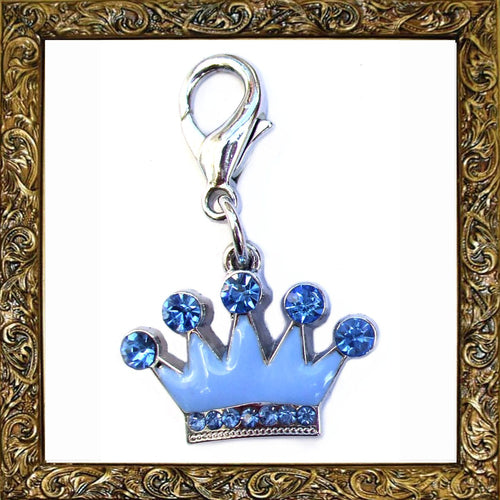 Crown Crystal & Enamel Pet Dog Cat Charms