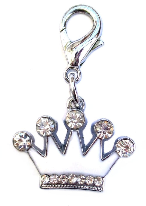Crown Crystal & Enamel Pet Dog Cat Charms
